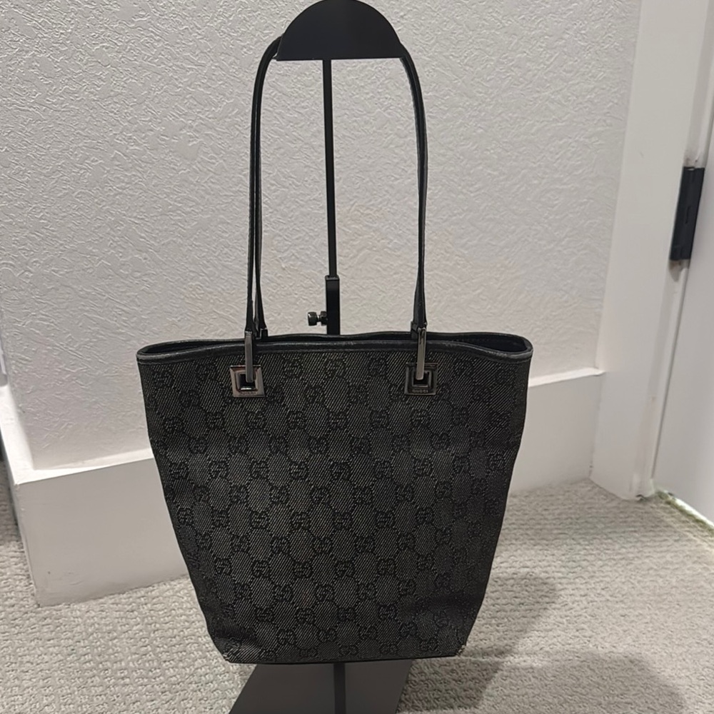 Gucci Black Monogram Tote Bag - Picture 1 of 8